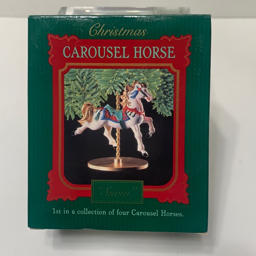 Carousel Horse Snow 1st Hallmark 1989